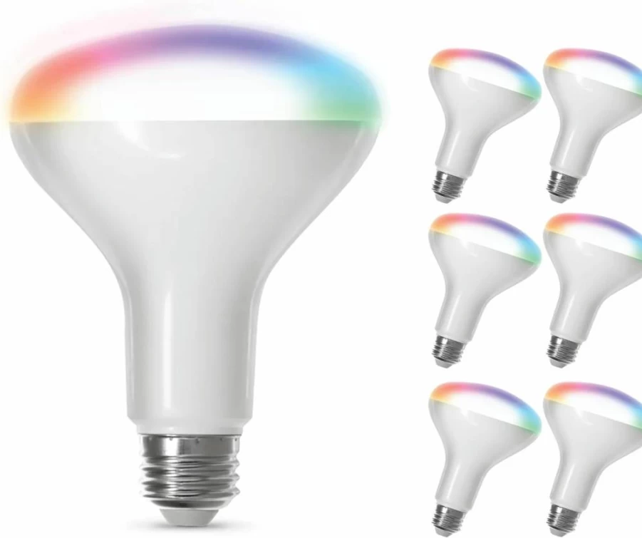 Feit Electric Smart BR30 WiFi Bulb 65W Equivalent, 5000K Daylight, Dimmable Flood Light, Works with Alexa & Google Home, No Hub Required, 2.4GHz App Control
