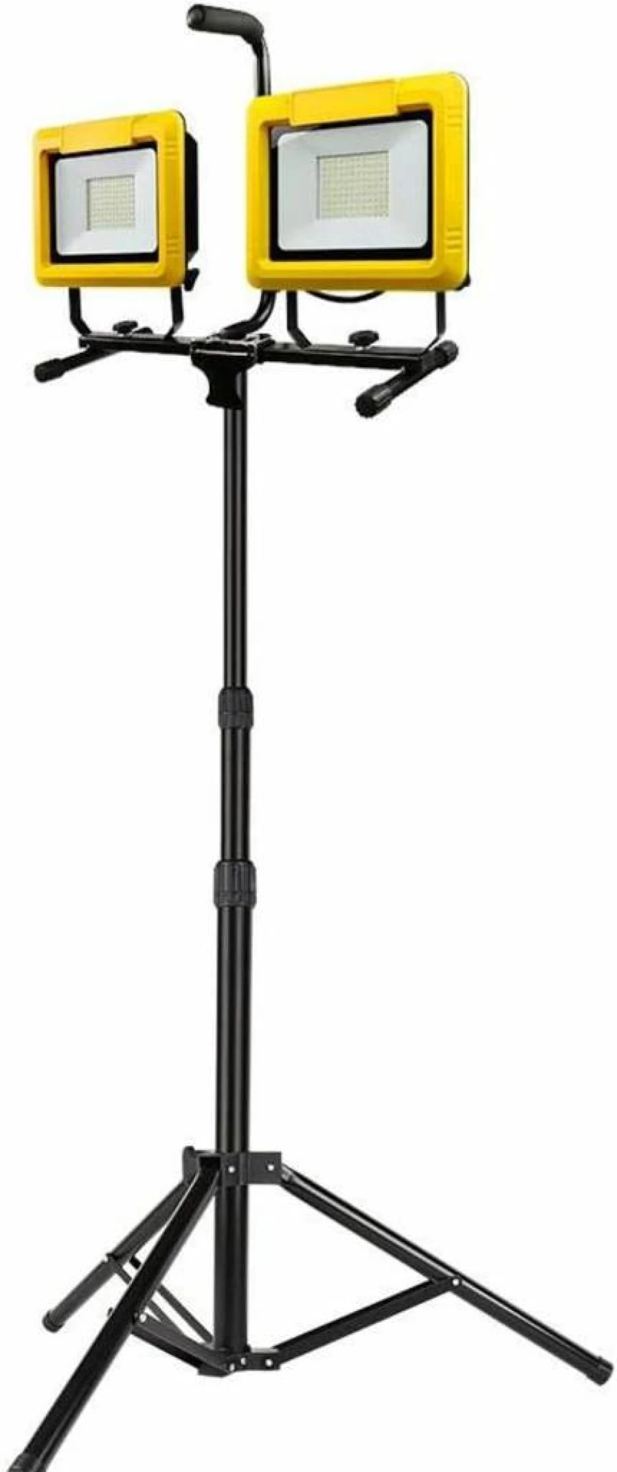 Feit Electric ProSeries 6000 Lumens LED Work Light with Telescoping Tripod Stand, Adjustable Dual-Head, IP65 Waterproof, Ultra Bright Flood Light, 60W Plug-In Portable Work Light - Work6000Xltpplug
