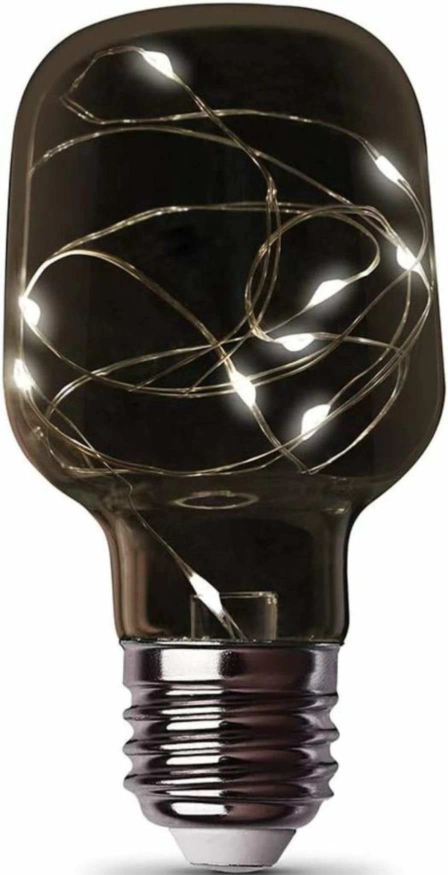 Feit Electric G25 RGB LED Light Bulb - 1W Decorative Fairy Crackle Glass Multi-Color Bulb, 4.9" Height, 3.1" Diameter, Magical Glow Effect