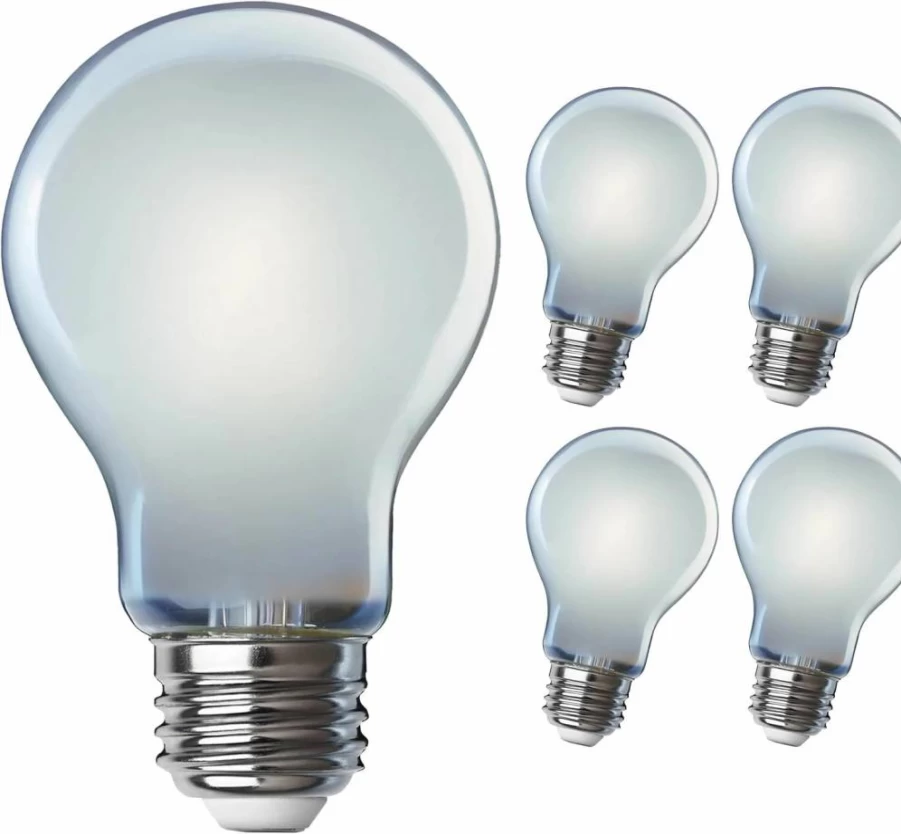 Feit Electric A19 LED Light Bulb 2-Pack - 75W Equivalent, 1100 Lumens, 5000K Daylight, Dimmable, 15-Year Lifespan, Medium Base