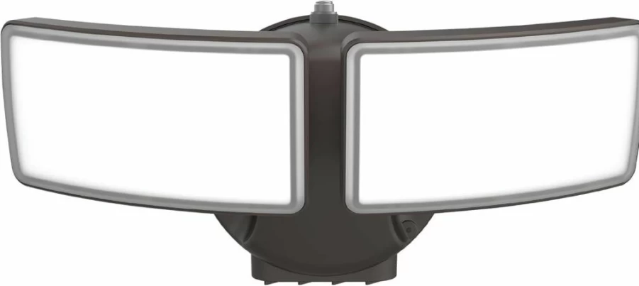 Feit Electric LED Dual Head Motion Sensor Flood Light, 5000 Lumens, 5CCT Adjustable, Dusk-to-Dawn, Weatherproof, 50,000-Hour Lifespan, Outdoor Security Lighting