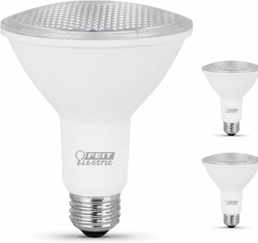 Feit Electric PAR30 LED Bulb 3-Pack - 75W Equivalent, 750 Lumens, 3000K Warm White, Non-Dimmable, E26 Base, 10-Year Life