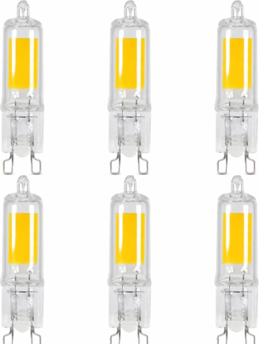 Feit Electric G9 LED Bulb 6 Pack - 35W Equivalent, Dimmable, 3000K Warm White, 350 Lumens, 10,000 Hours, UL Listed, 120V (BP35G9/830/LED/6)