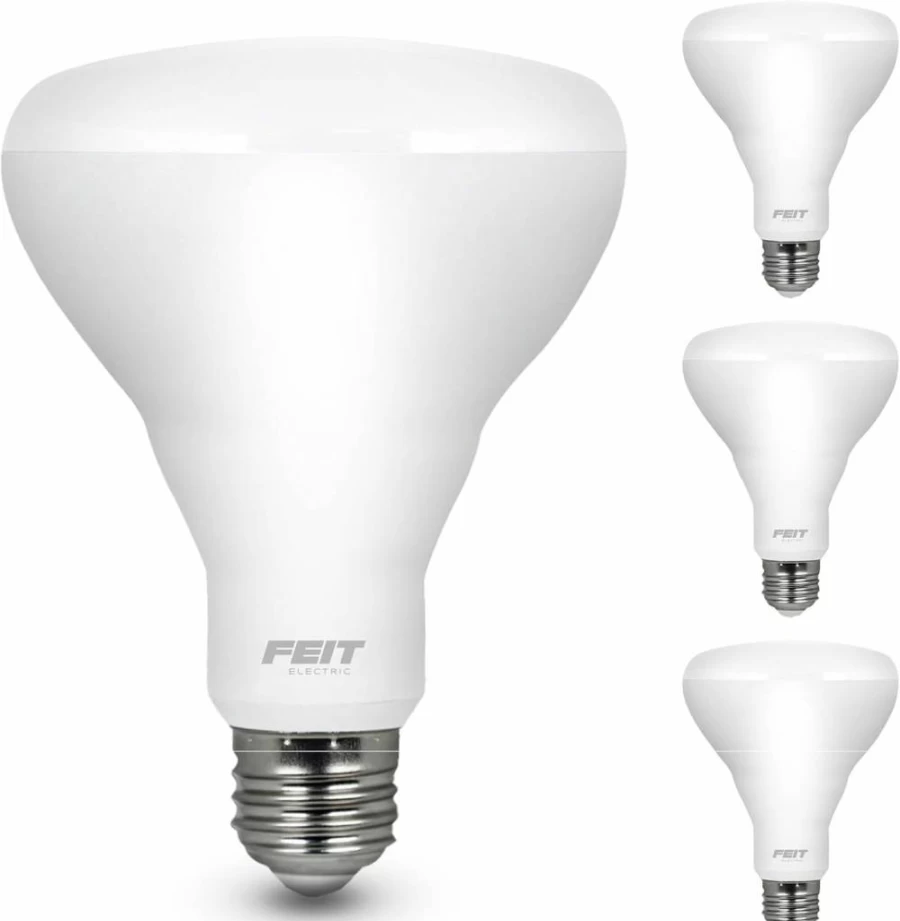 Feit Electric BR30 LED Bulbs 65W Equivalent 650 Lumens 2700K Soft White E26 Base Non-Dimmable Damp Rated Flood Light for Recessed Cans 10-Year Lifespan 3-Pack
