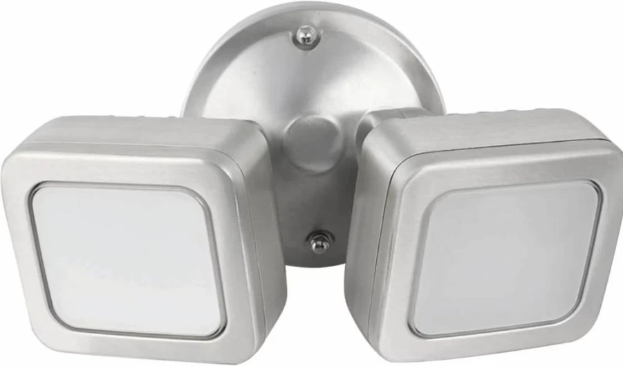 Feit Electric 3000 Lumens Dusk to Dawn LED Flood Light, 300W Equivalent, 5000K Daylight, Outdoor Security Light, Stainless Steel Single Head (Model 73704)