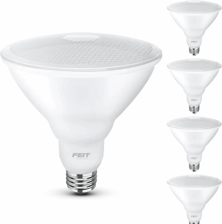 Feit Electric PAR38 LED Bulbs 75W Equivalent 750 Lumens 3000K Bright White Non-Dimmable Flood Light E26 Base 90 CRI Damp Rated 10-Year Lifetime 4-Pack