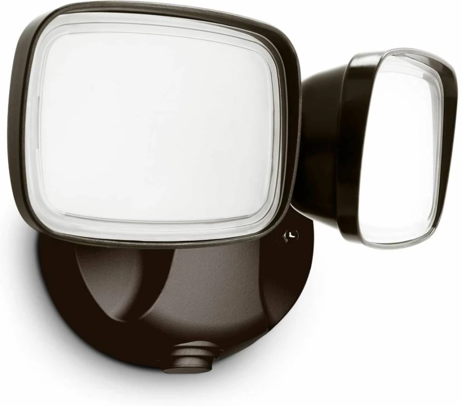 Feit Electric 28W Dual Head Outdoor LED Security Light, 2000 Lumens 5000K Daylight, Dusk to Dawn Sensor, Weather Resistant Bronze Flood Light, 50,000 Hour Lifespan