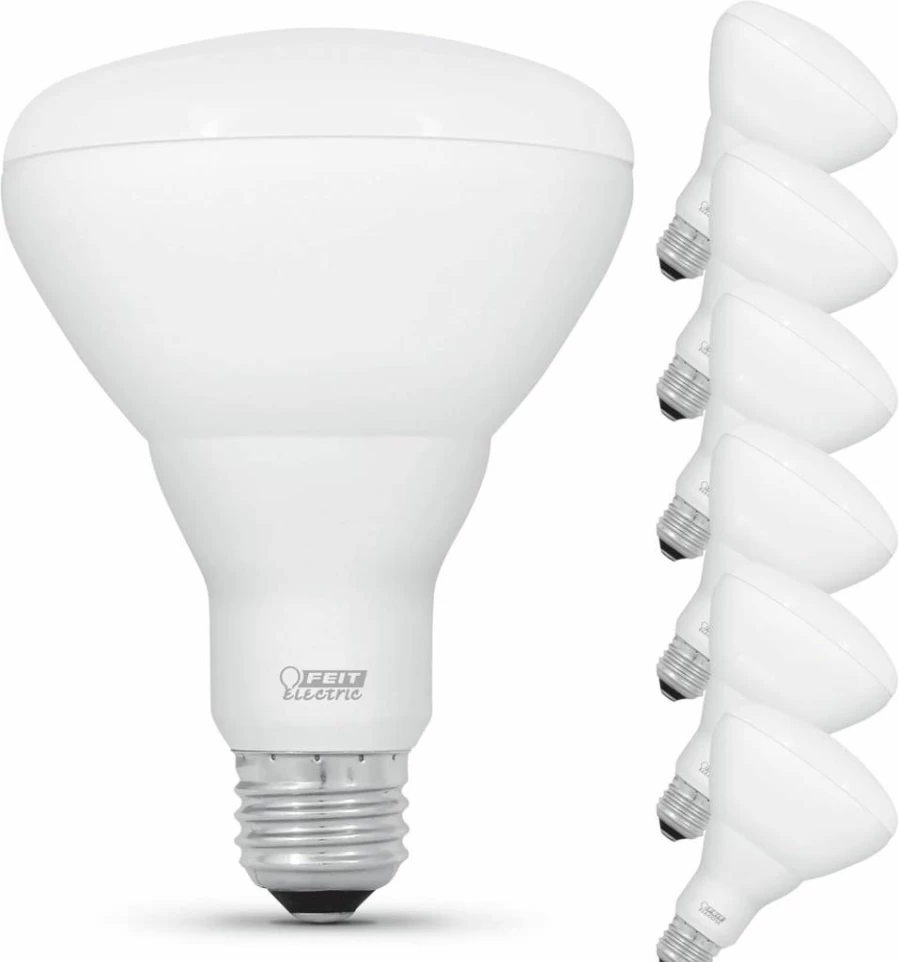 Feit Electric BR30 LED Bulb 6 Pack - 65W Equivalent, Dimmable, 650 Lumens, 5000K Daylight, E26 Base, 90 CRI, 22-Year Lifespan, Recessed Can Light Bulbs