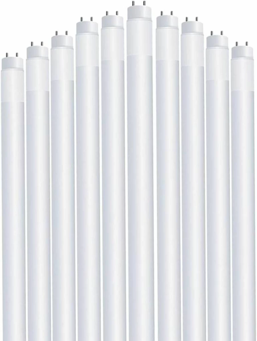 Feit Electric 20W T12 LED Tube Light Bulb, 4 Ft. 40W Equivalent, Daylight 5000K, Direct Replacement Linear LED, 10-Pack