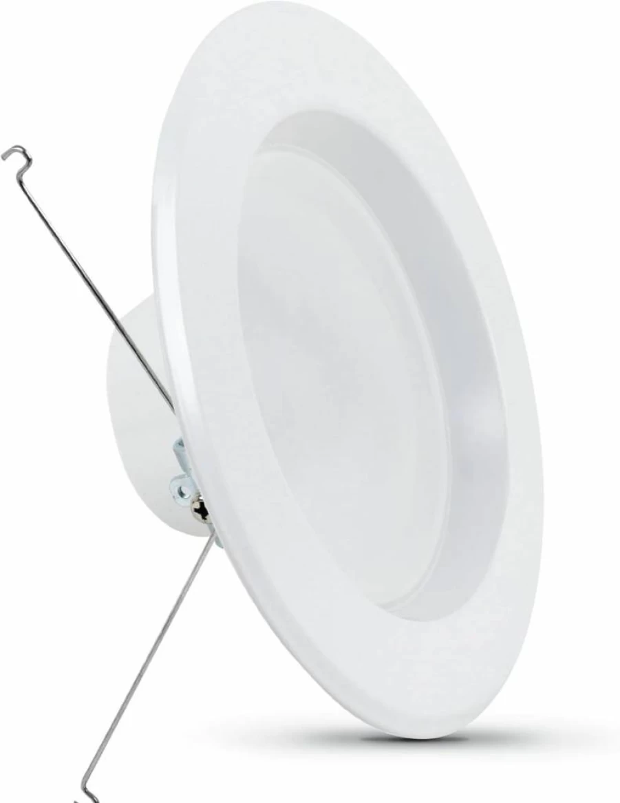 Feit Electric LED Recessed Downlight 5.6 Inch, Dimmable 120W Equivalent 1290 Lumens, 5000K Daylight, E26 Base, 45-Year Lifespan, Pre-Mounted Trim - LEDR56HO/950CA