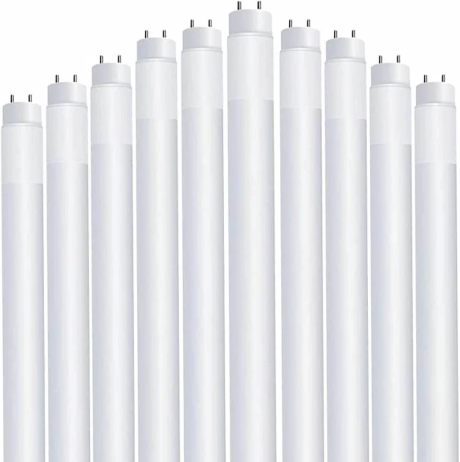 Feit Electric LED T8 Tube Lights 4Ft, 32W Equivalent, Type A Plug & Play, Frosted Warm White 3000K, Fluorescent Replacement, 10-Pack (T848/830/LEDG2/2/5)