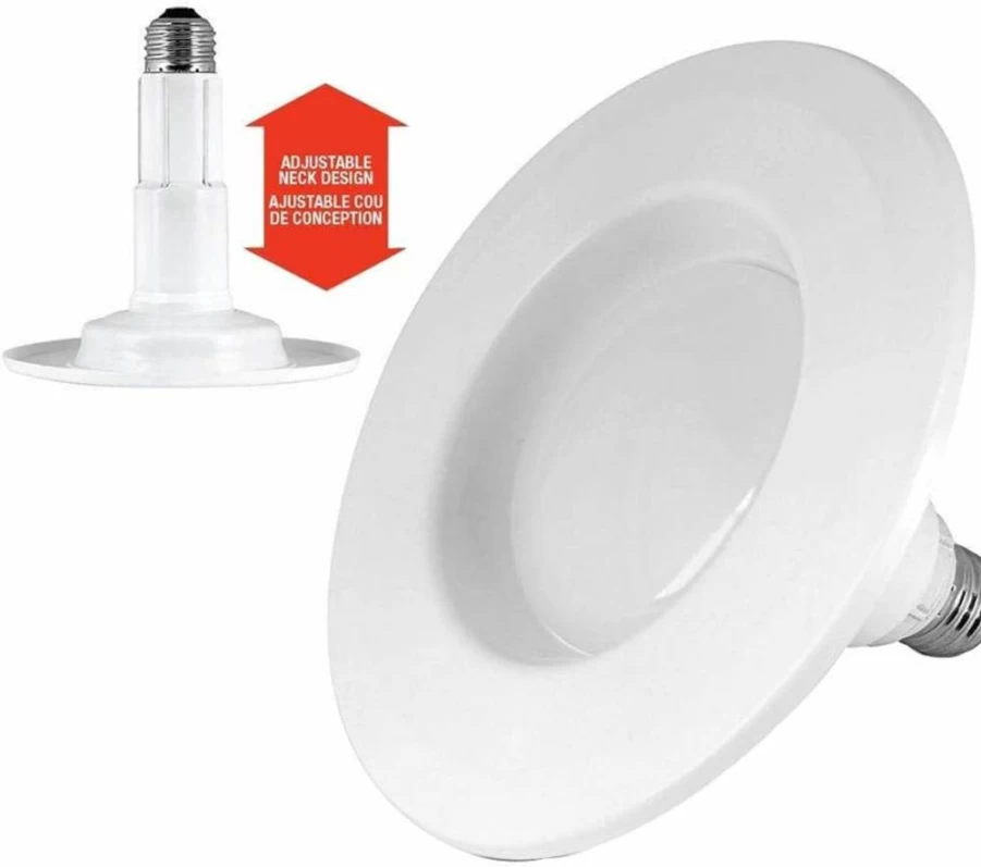 Feit Electric 6-Pack Adjustable Recessed LED Downlight - 5-6 Inch Instatrim, 2700K Soft White, Dimmable, 65W Equivalent, 850 Lumen, High CRI, 45-Year Lifespan