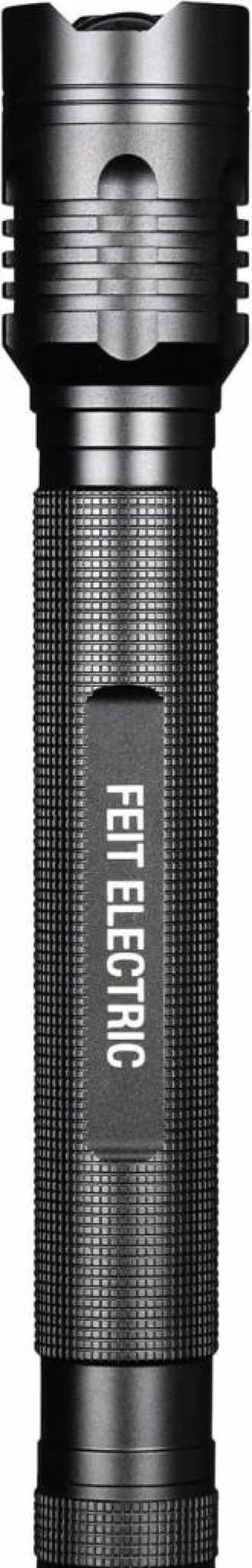 Feit Electric LED Tactical Flashlight - 1000 Lumen Zoomable Beam, Aluminum Alloy Body, Strike Bezel, Adjustable Brightness (260-1000 Lumens), Uses 3 C Batteries, 1000ft Range