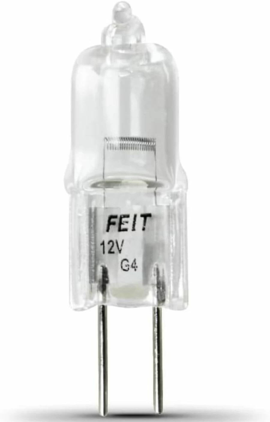 Feit Electric 20W T3 Halogen Bulb G4 Bi-Pin Base 2800K Warm White Clear 1.3 Inch Height 0.3 Inch Diameter