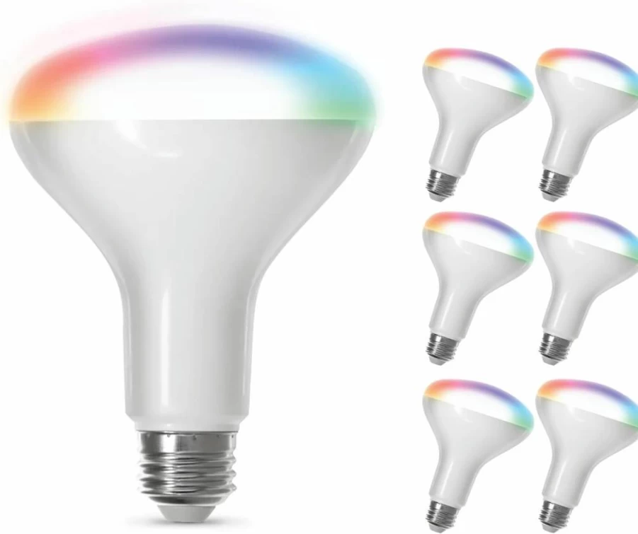 Feit Electric BR30 Smart LED Bulb 65W Equivalent WiFi Dimmable 2700K Soft White Works with Alexa Google Assistant No Hub Required 5 Inch 3.72 Inch