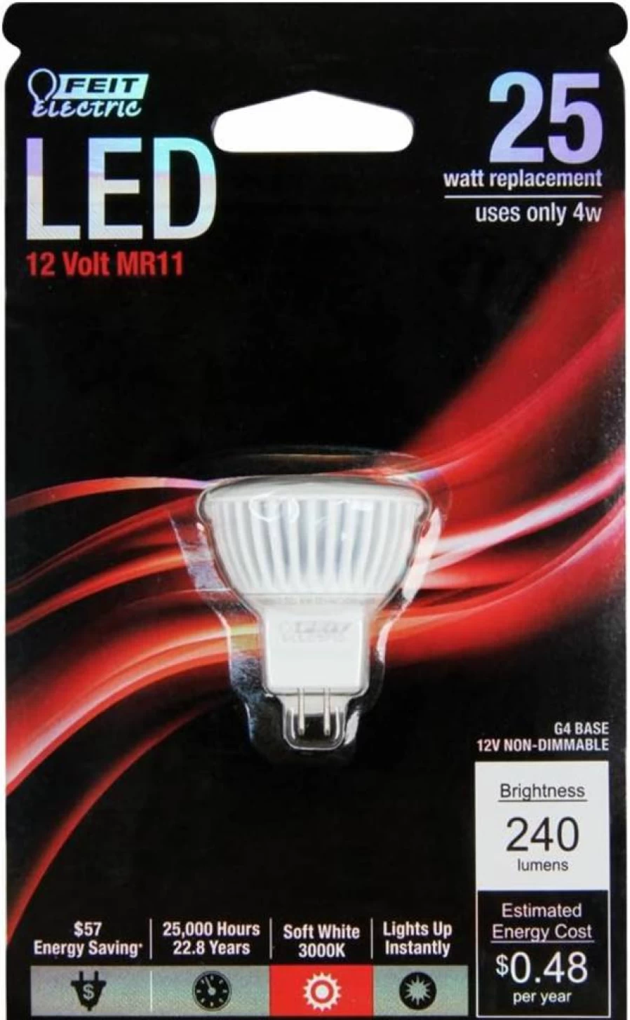 Feit Electric MR11 LED Bulb 25W Equivalent G4 Base Energy Efficient Light Bulb