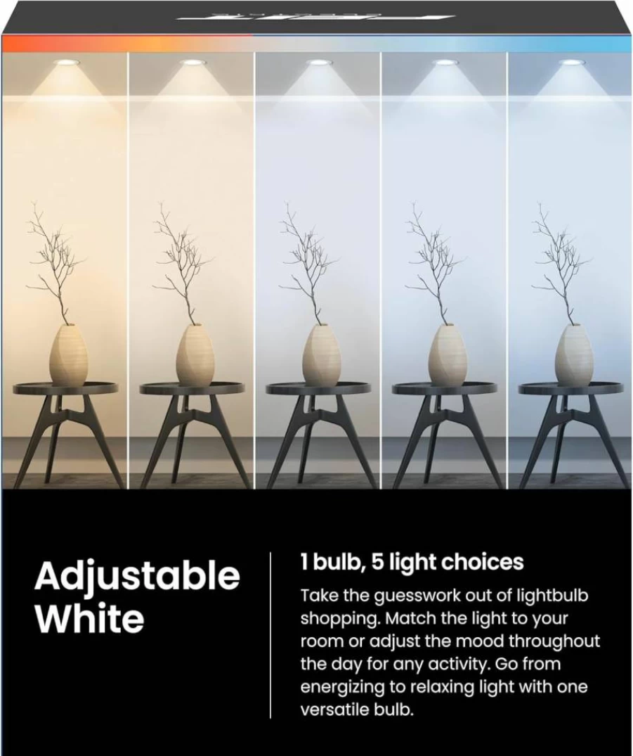 Feit Electric PAR30 LED Bulb 75W Equivalent Dimmable Adjustable Beam 2700K-5000K Adjustable White 90+ CRI Indoor Outdoor Track Lighting 25000 Hours Lifespan