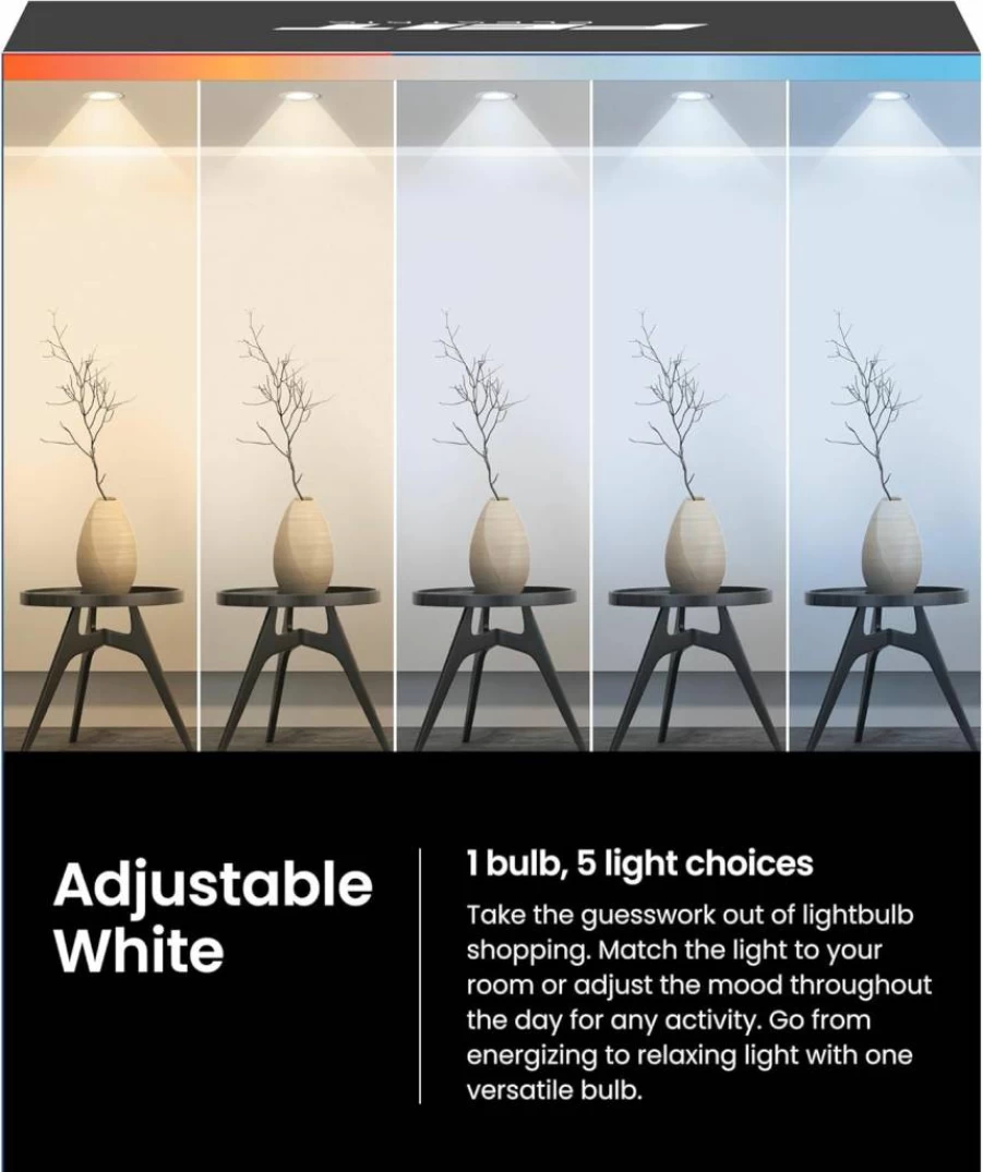Feit Electric PAR38 LED Bulb 90W Equivalent Dimmable Adjustable Beam 2700K-5000K Adjustable White 90+ CRI Indoor Outdoor Track Light 25000 Hours Lifespan