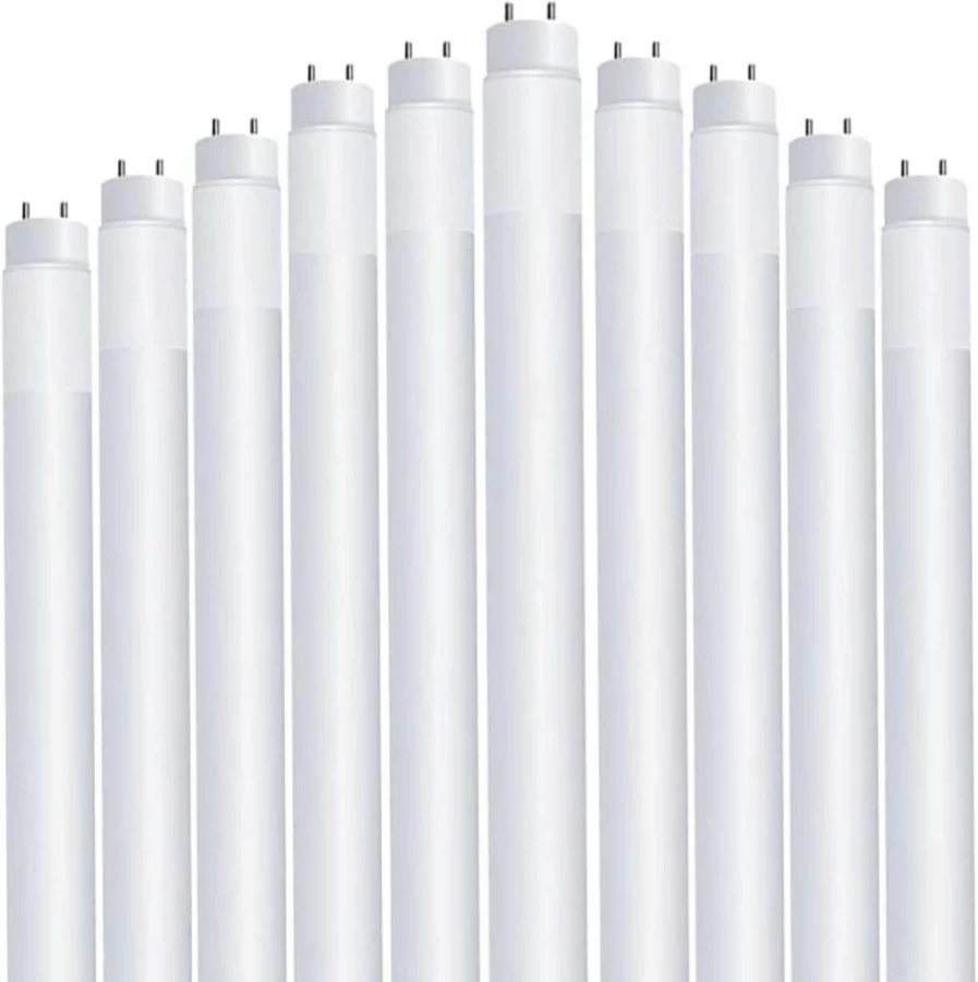 Feit Electric LED T8 Tube Lights 4Ft, 32W Equivalent, Type A Plug & Play, Frosted Cool White, 10 Pack - Fluorescent Replacement Bulbs T848/840/LEDG2/2/5