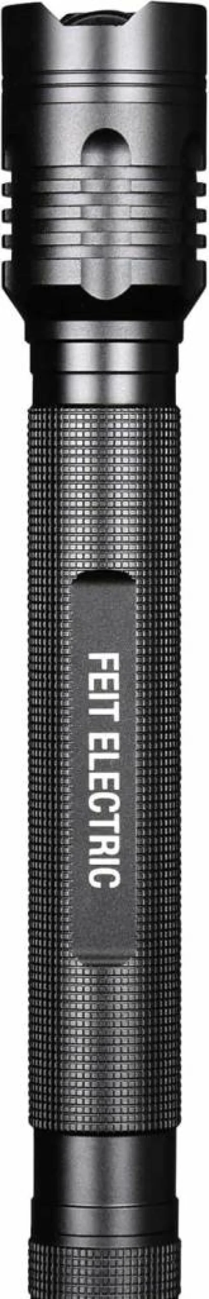 Feit Electric FLR1100 Rechargeable Flashlight - 1100 Lumens, USB-C & AAA Battery Compatible, Adjustable Focus, 3 Light Modes, Weather-Resistant, Aircraft Aluminum, Built-in USB Port