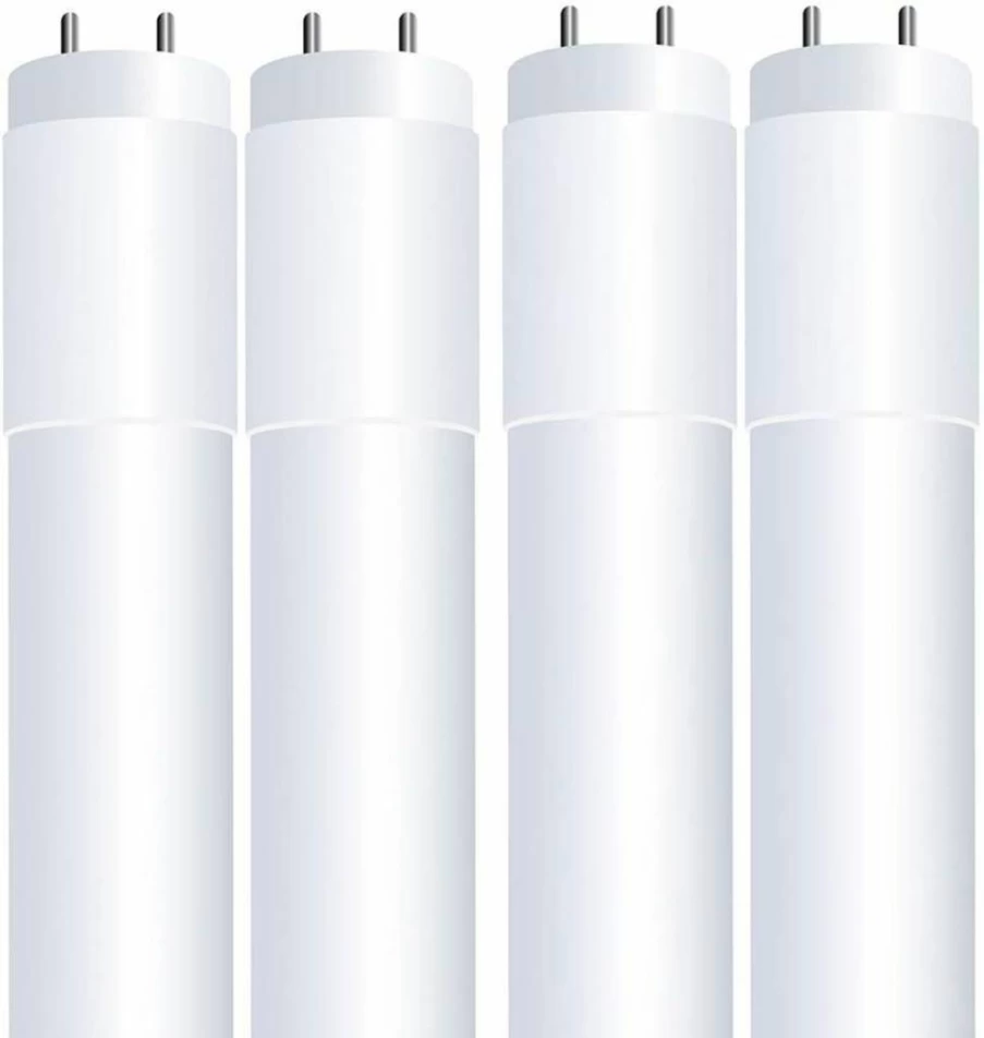 Feit Electric T8 LED Tube Lights 4-Foot, 40W Equivalent, Plug & Play, Cool White 4100K, Frosted, Type A Fluorescent Replacement, 4-Pack