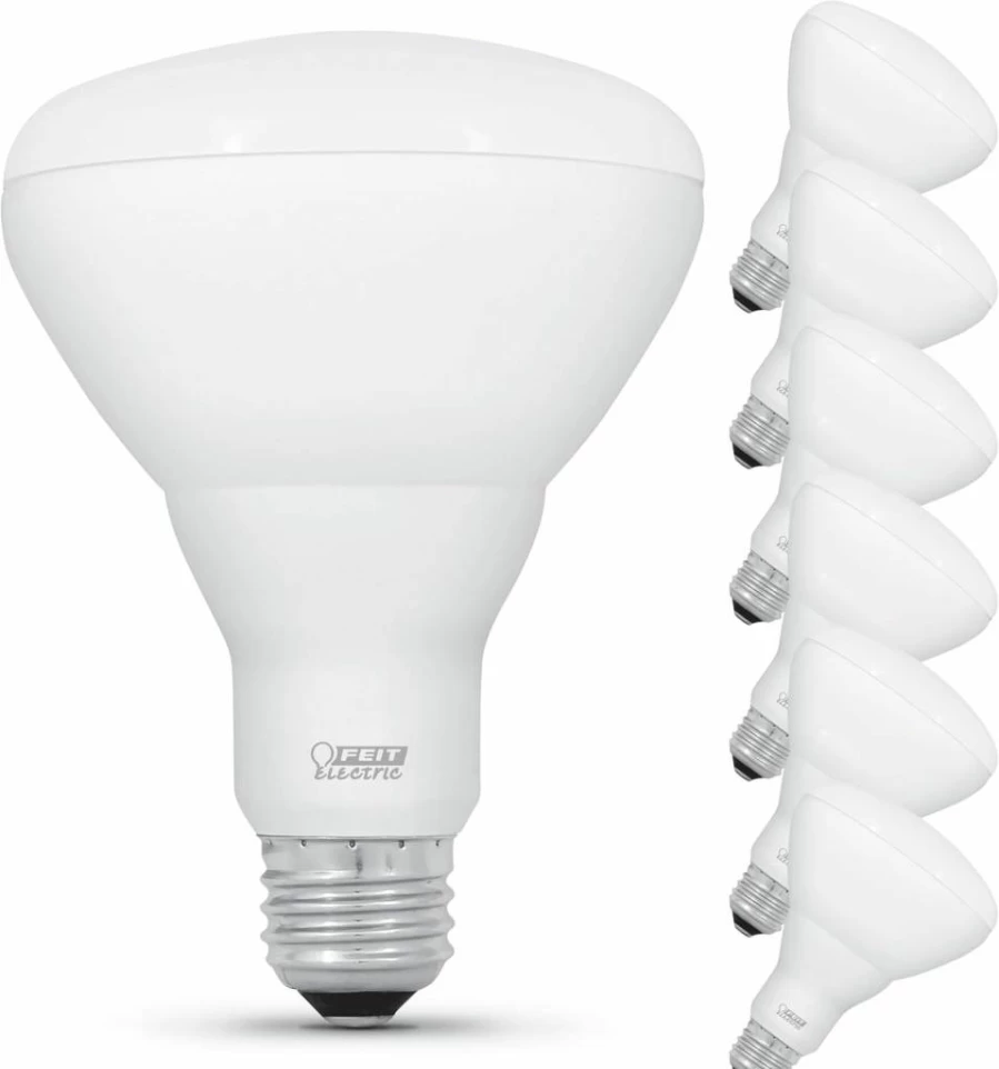 Feit Electric BR30 LED Bulb 4 Pack - 65W Equivalent, Dimmable, 650 Lumens, E26 Base, 2700K Soft White, 90 CRI, 22-Year Lifetime, Recessed Can Light Bulbs