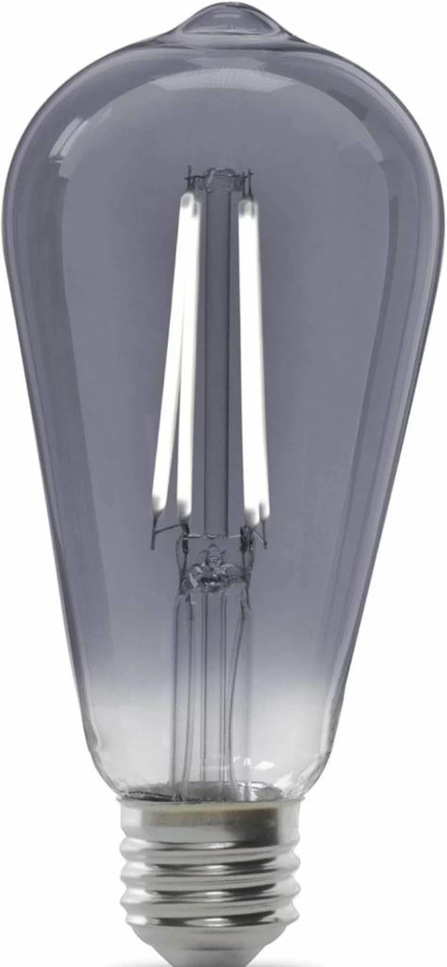 Feit Electric Vintage LED Bulb ST19 Smoke Glass 200 Lumen 5000K Daylight Dimmable E26 Base 25W Equivalent 10 Year Life Exposed Filament
