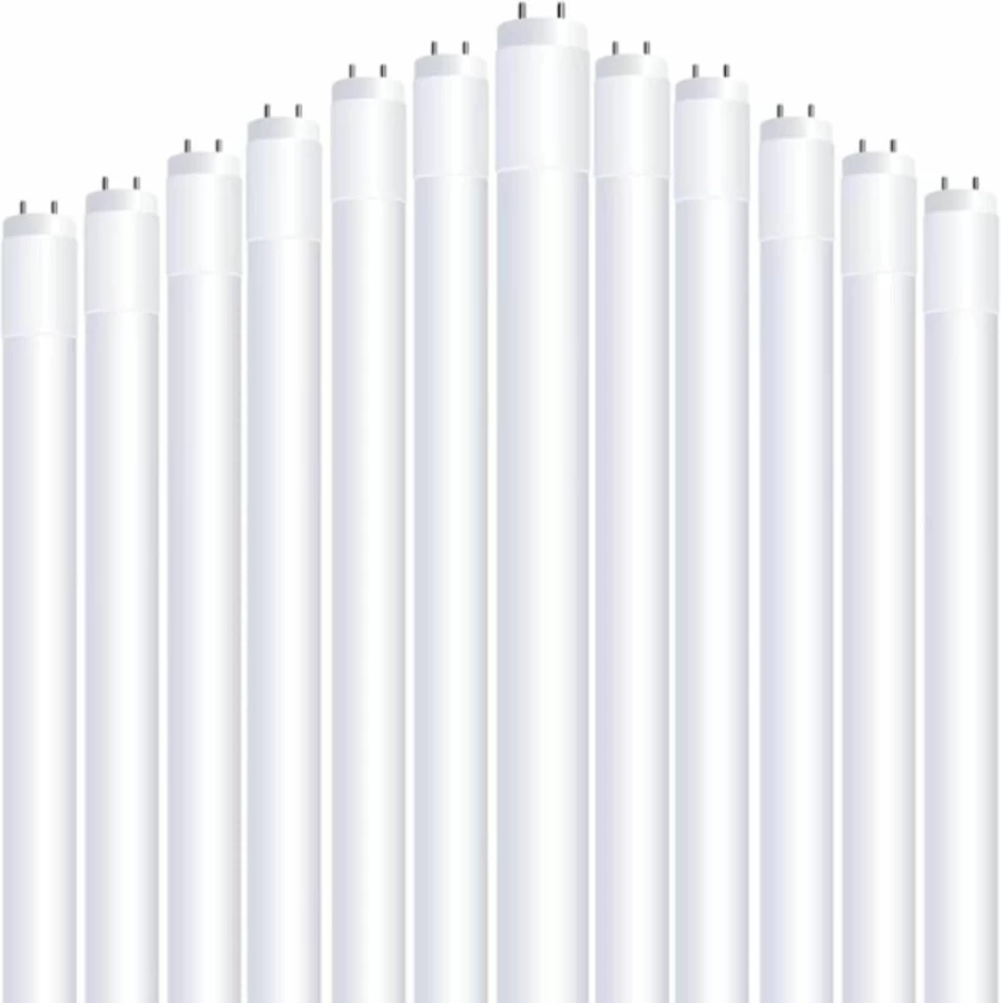 Feit Electric 20W LED T8 Tube Light 2Ft, 5000K Daylight, 800 Lumens, G13 Base, Compatible with Magnetic/Electronic Ballasts, 50,000 Hours Lifespan, 12-Pack