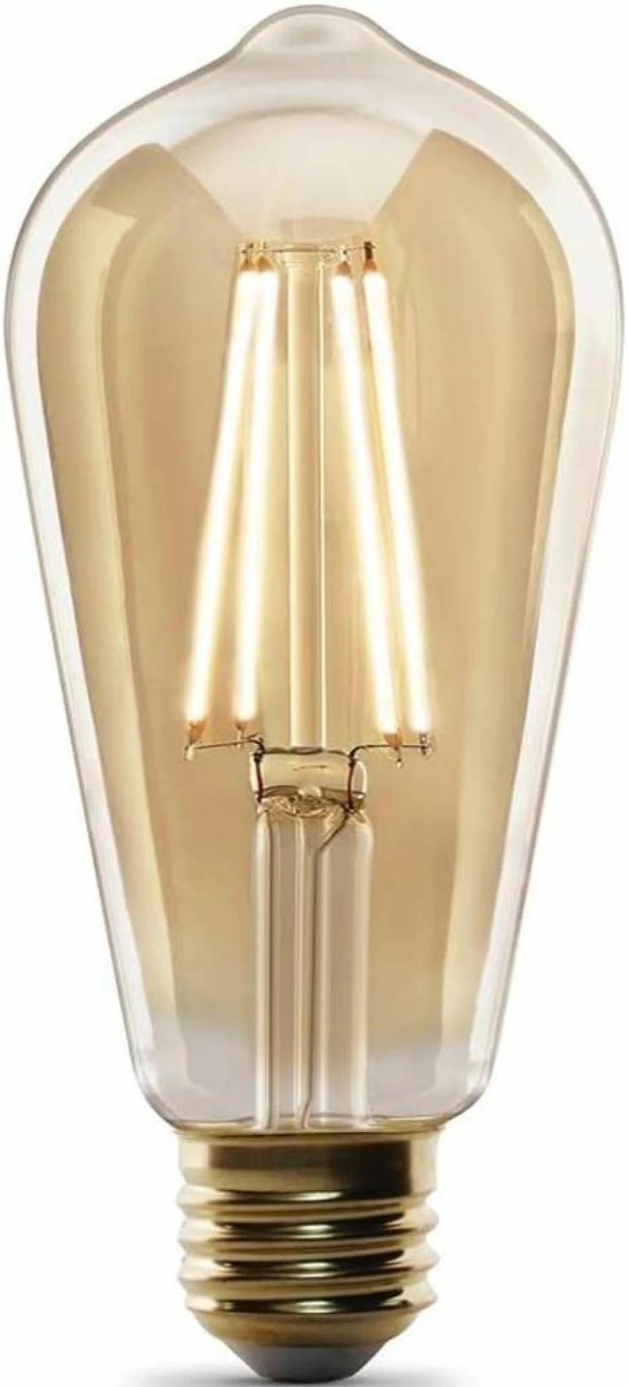 Feit Electric ST19 LED Vintage Edison Bulb, 60W Equivalent, Dimmable, 2100K Warm White, 400 Lumens, Clear Glass, 15,000 Hours, 8-Pack