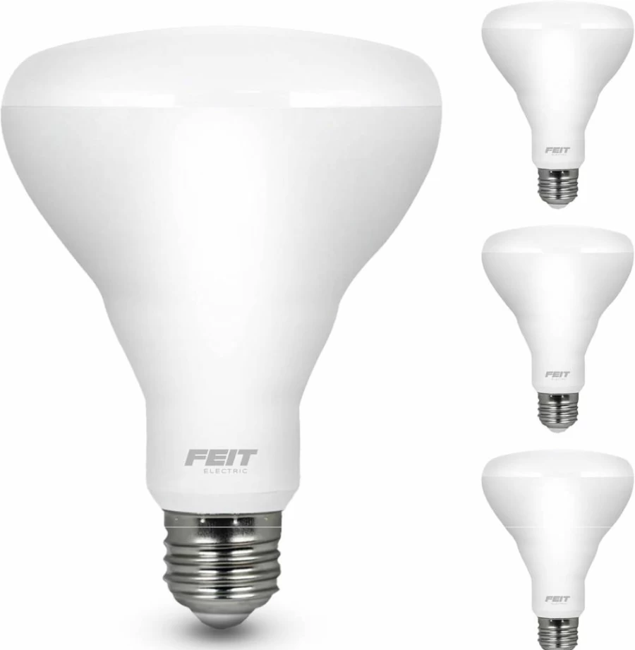 Feit Electric BR30 LED Bulbs 65W Equivalent 650 Lumens 2700K Soft White E26 Base Non-Dimmable Damp Rated Flood Light 18-Pack for Recessed Cans 10-Year Lifespan