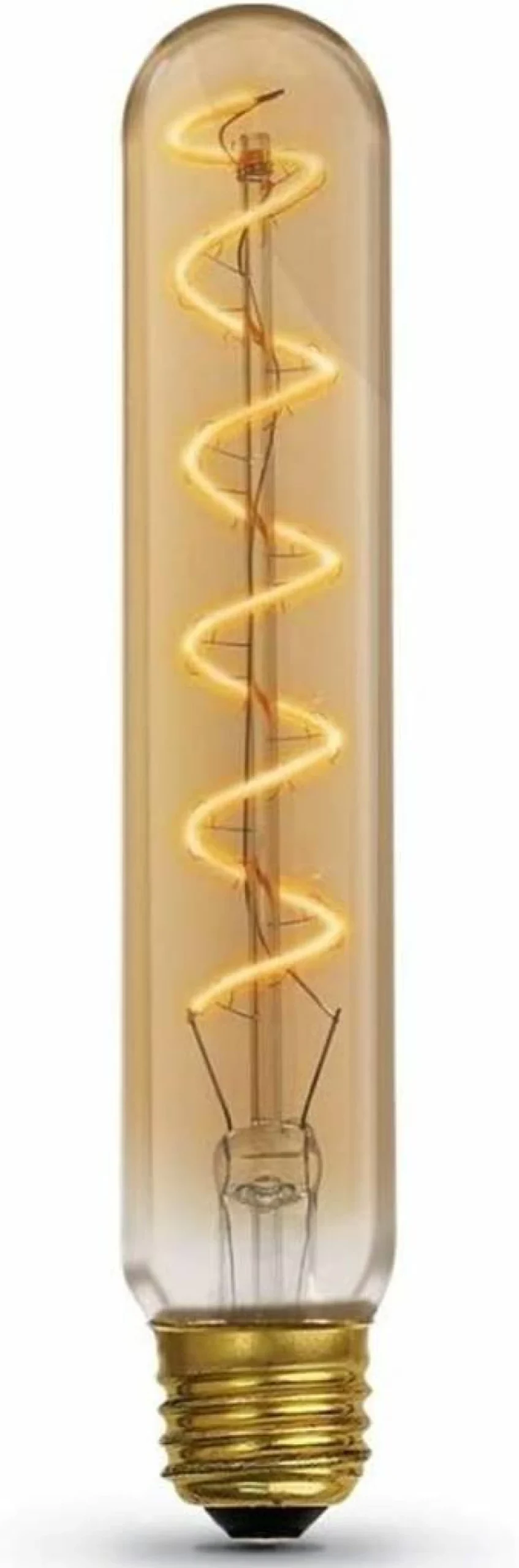 Feit Electric Vintage LED Bulb 40W Equivalent E26 Base 2100K Soft White Dimmable Clear Glass T14 Filament 10 Year Life 300 Lumen