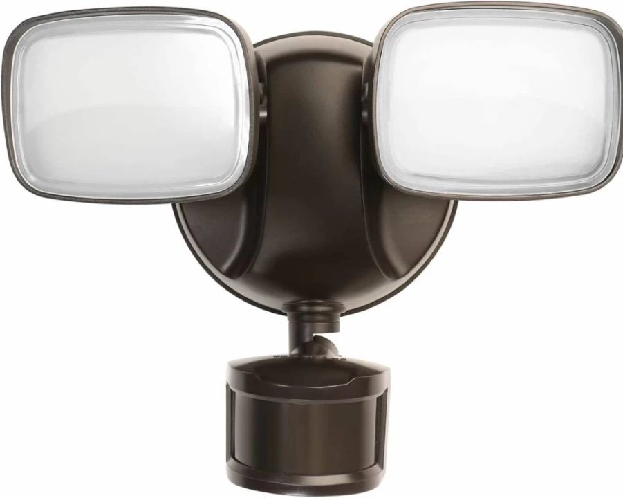 Feit Electric Bronze LED Outdoor Flood Light with Motion Sensor, Dusk to Dawn, 2000 Lumen, 5000K Daylight, Waterproof, Hardwired Security Light