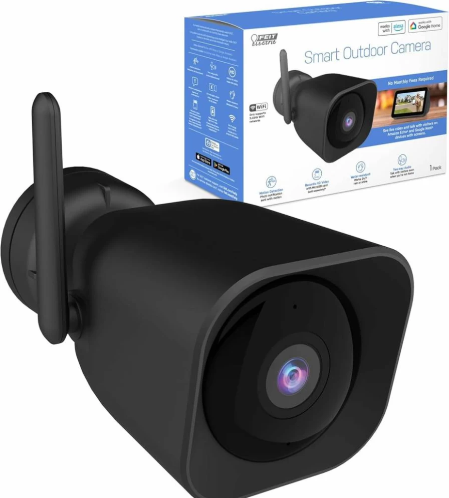 Feit Electric 1080P HD Outdoor WiFi Security Camera with Night Vision - Smart Home Surveillance Cam