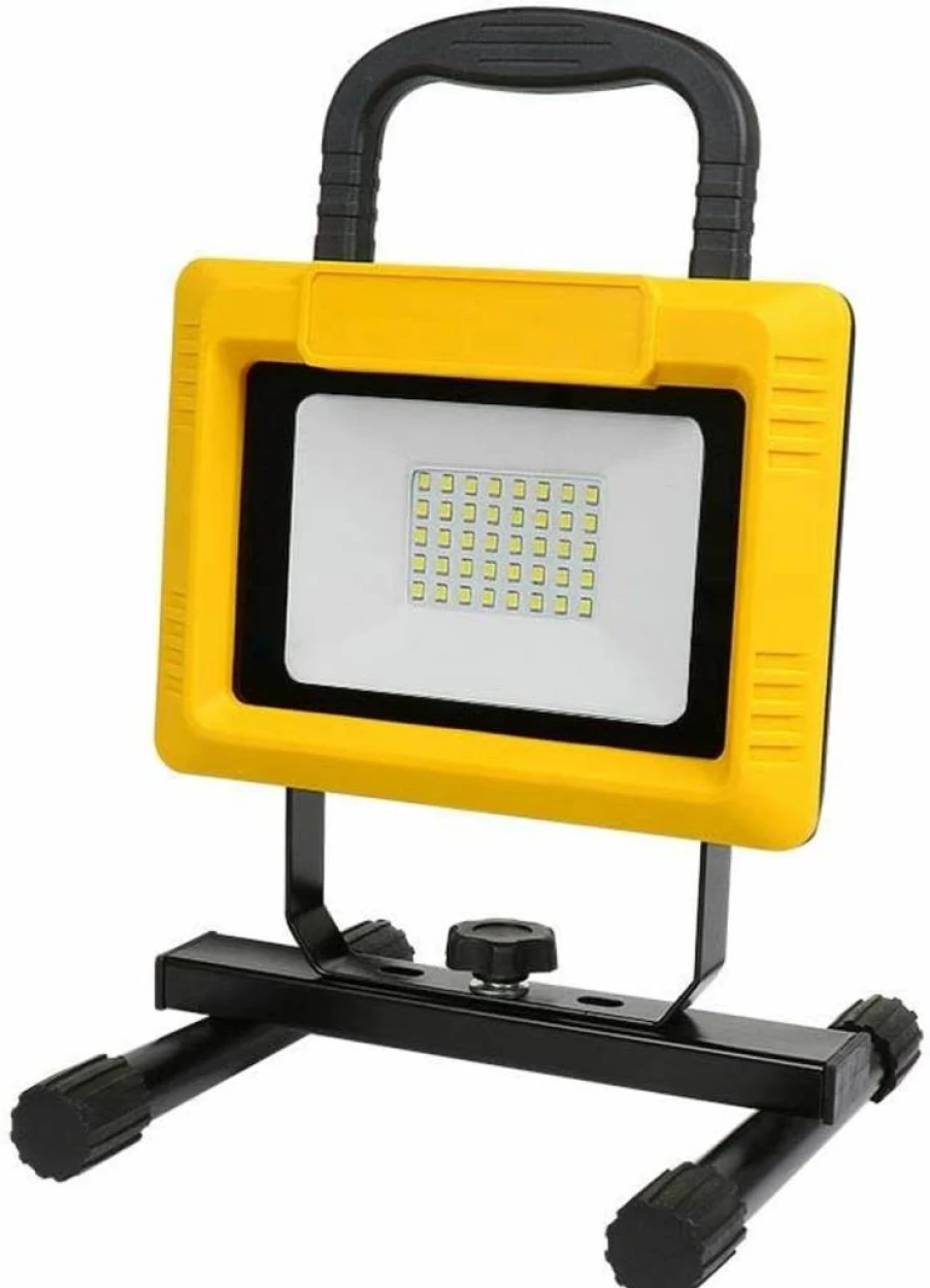 Feit Electric 5000 Lumens LED Work Light 54W Ultra Bright Portable Flood Light Wet Location Rated Pro Series Work5000XLPlugFold Plug-In for Job Sites