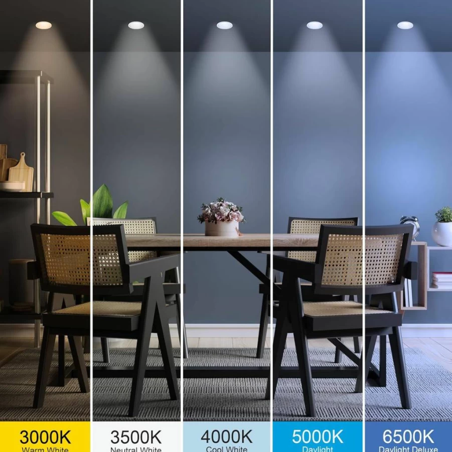 Feit Electric 25-Inch Flush Mount Ceiling Light - 2500 Lumens, Dimmable LED, 5 Color Temperatures (2700K-6500K), 36W, Ideal for Office, Kitchen & Living Room
