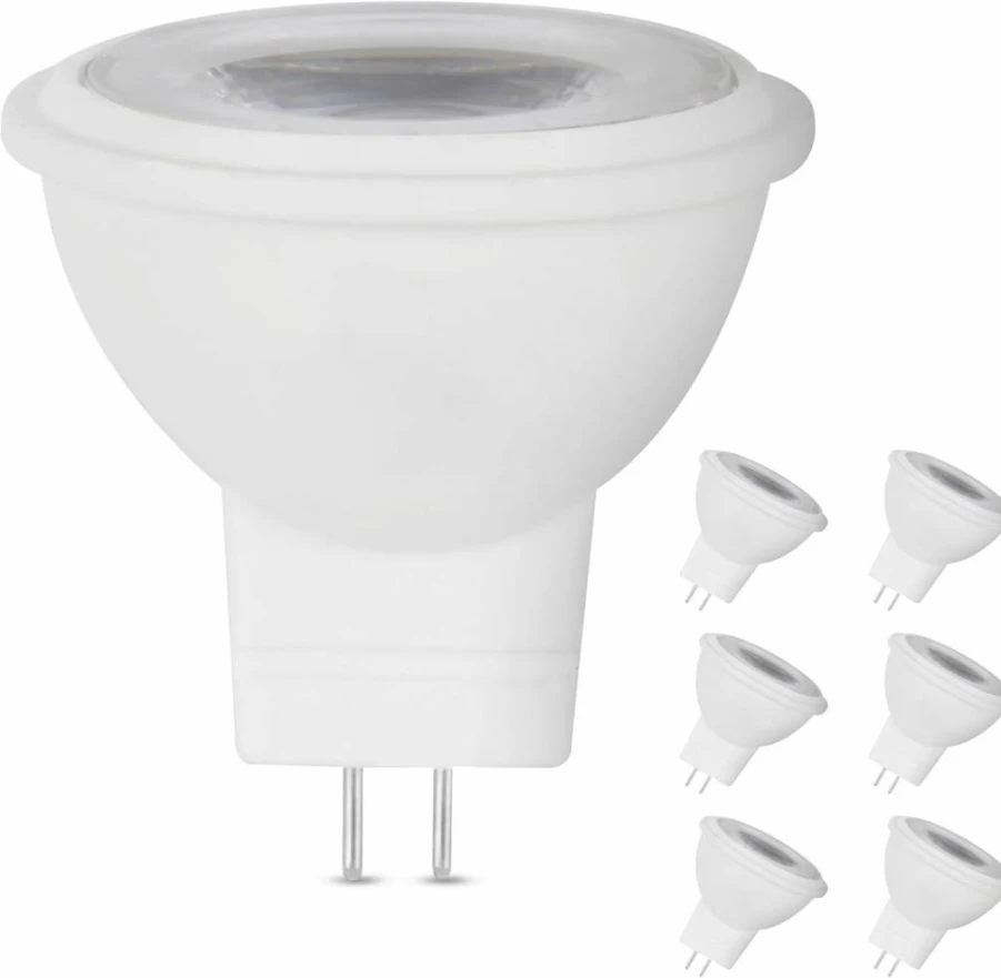 Feit Electric MR11 LED Bulb 6 Pack, GU4 Base, 25W Equivalent, 3000K Warm White, 245 Lumens, Non-Dimmable, 22-Year Lifespan, Landscape Track Lighting