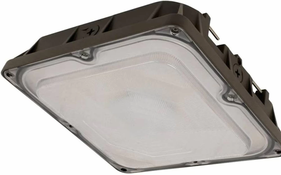 Feit Electric 10" LED Outdoor Canopy Light - 45W, 4700 Lumens, 5000K Daylight, Weatherproof, UL Listed - Ideal for Gas Stations, Garages, Car Ports (Model S10Cnpy/850/Bz)
