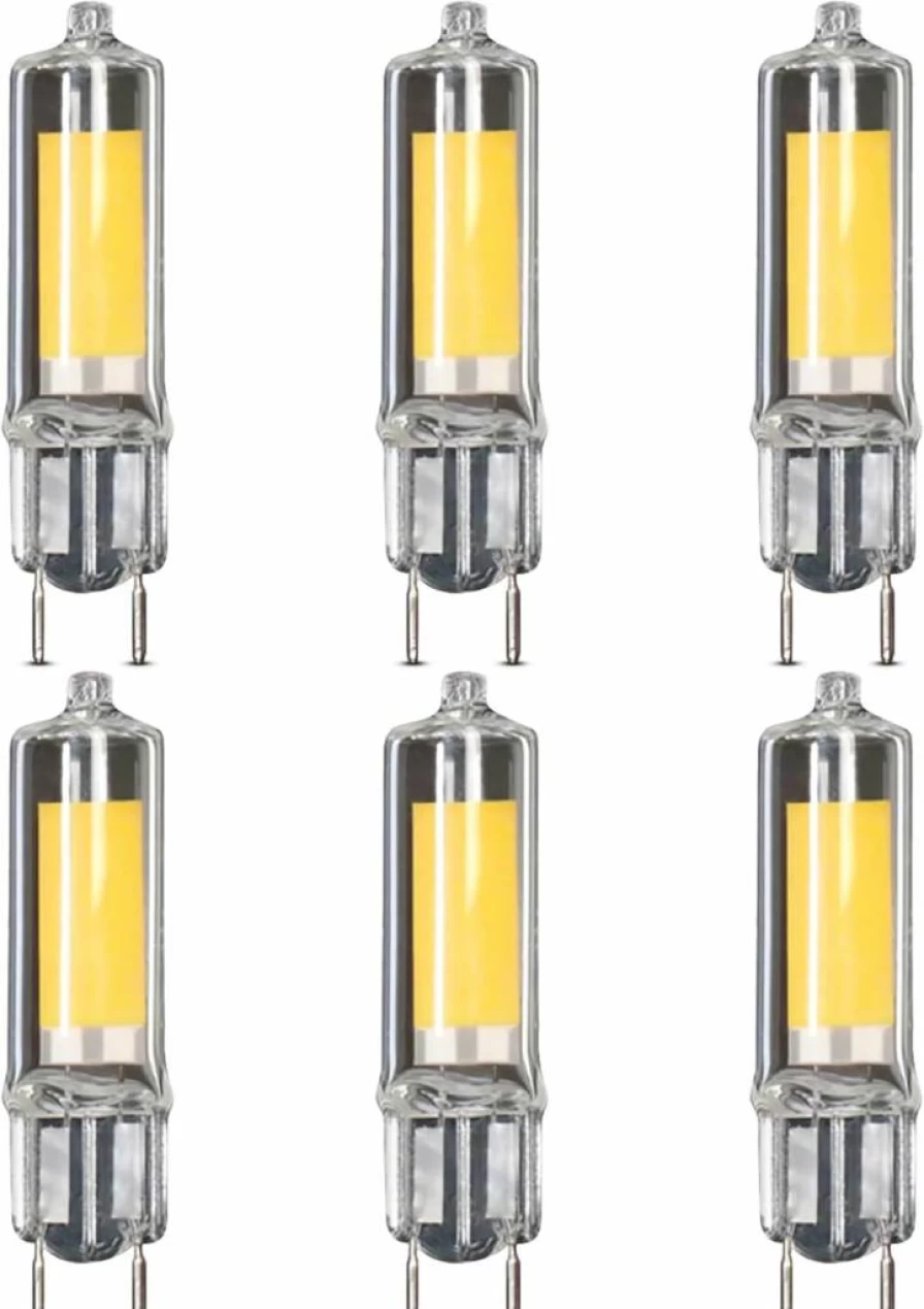 Feit Electric BP35G8/830/LED/6 G8 Bi-Pin Base LED Light Bulb 6-Pack, 35W Equivalent Dimmable 3000K Warm White, 350 Lumens, 10000-Hour Lifetime, Under Cabinet Lighting